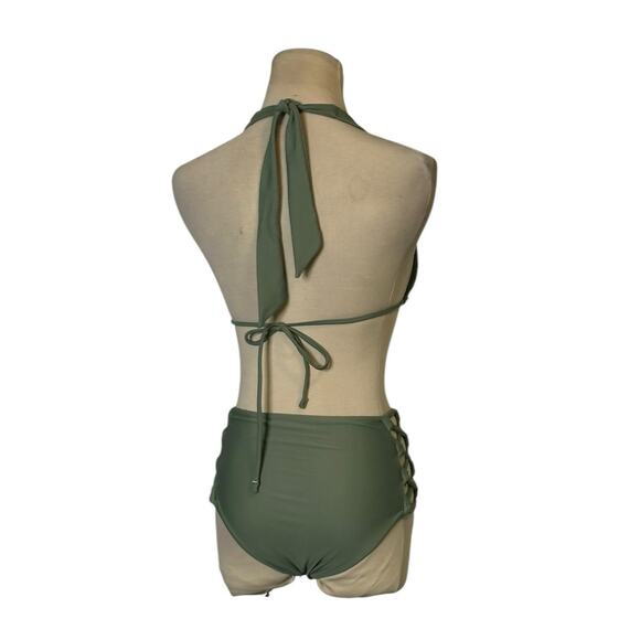 Tori Praver green bikini set top size Small bottom size X Small - Picture 2 of 14